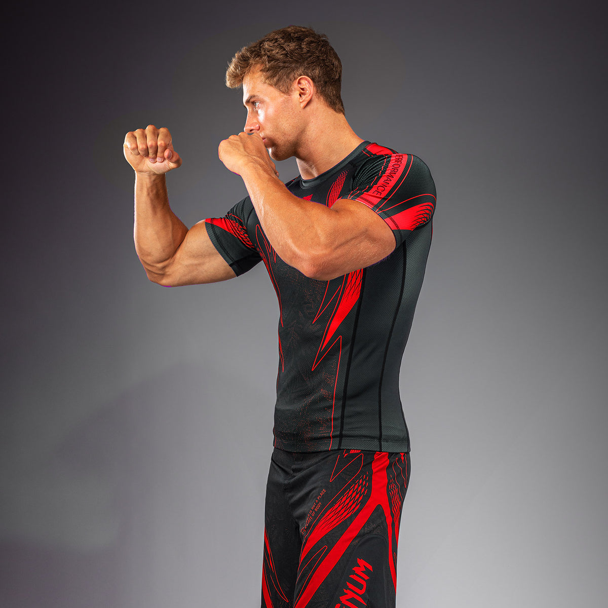 Venum Amazonia Reborn Short Sleeve Rashguard - Black/Red