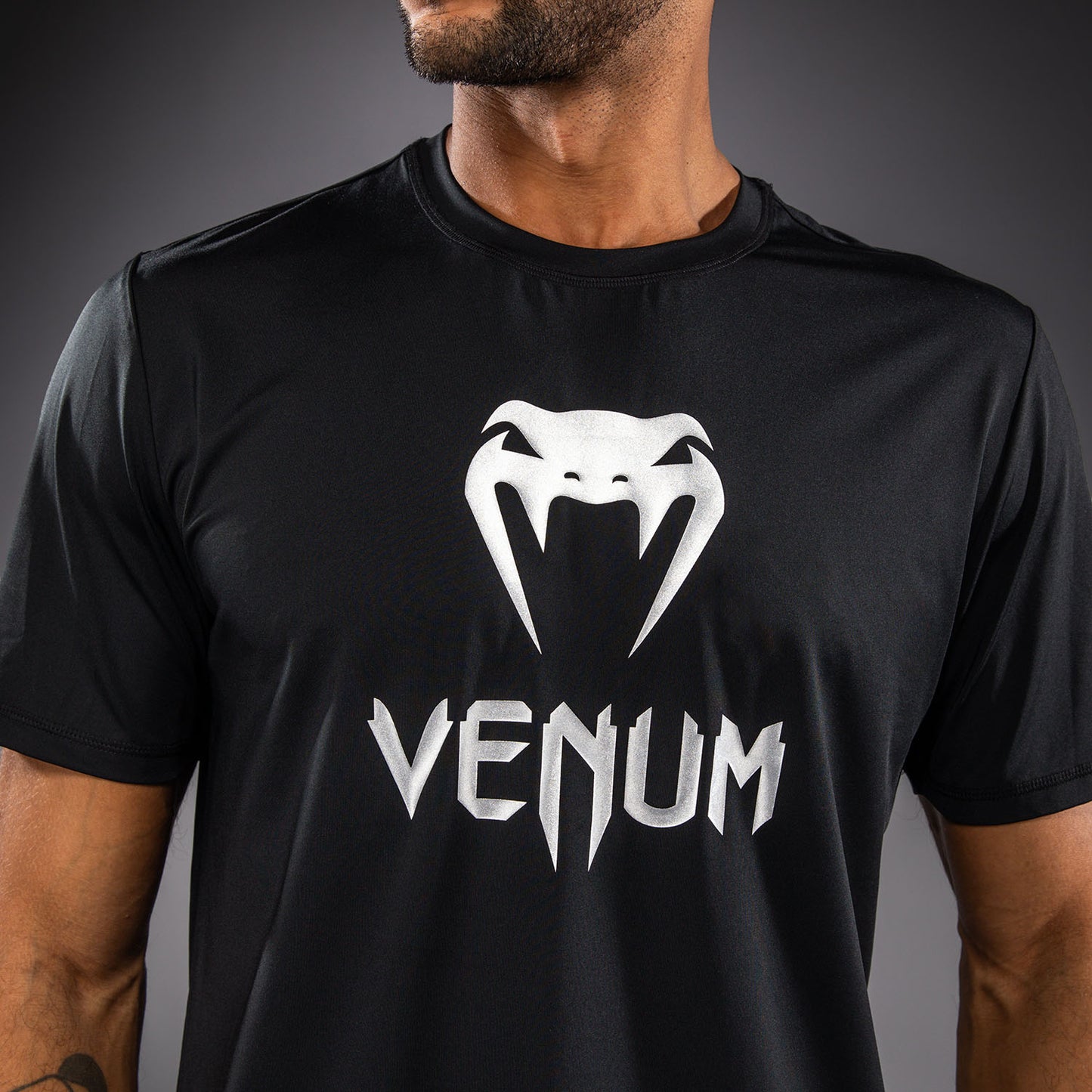 Venum Classic Dry Tech T-Shirt - Black/Silver