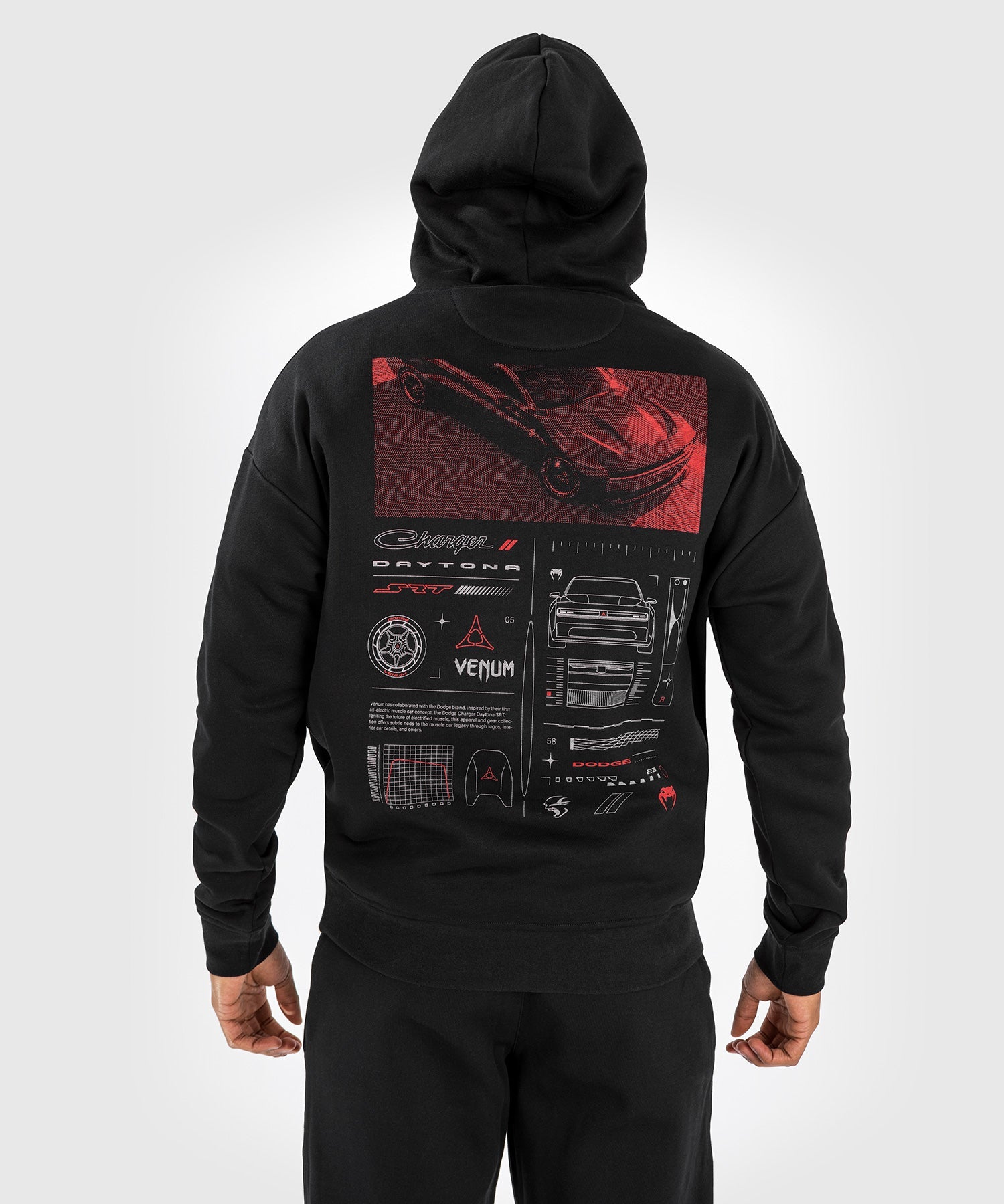 Sweat à capuche imprimé unisexe Venum x Dodge Banshee - Noir - Sweatshirts