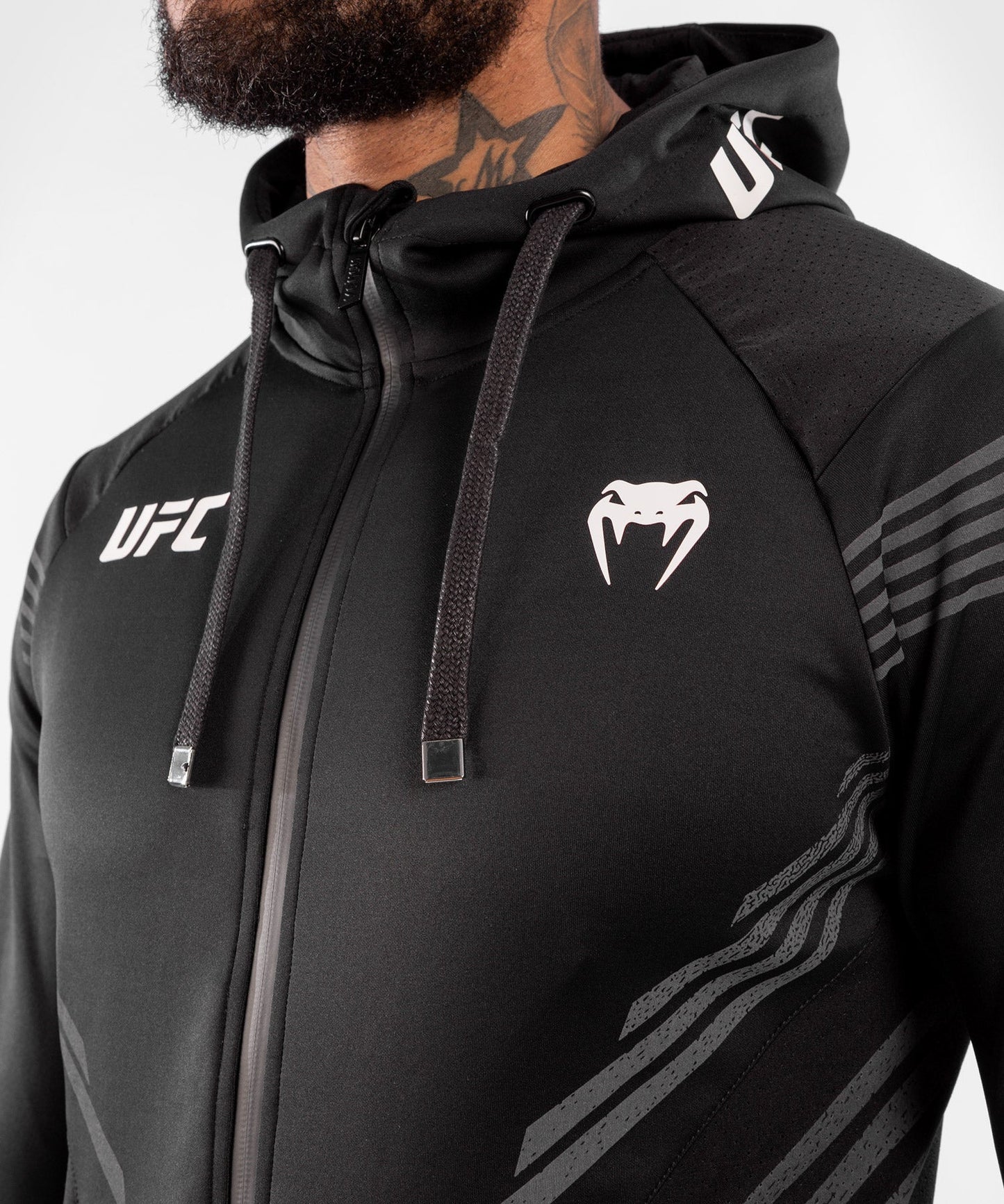 UFC Venum Personalized Authentic Fight Night Men's Walkout Hoodie - Black