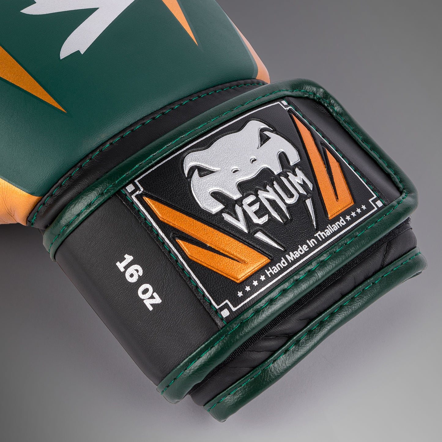 Venum Elite Boxing Gloves - Green/Bronze/Silver