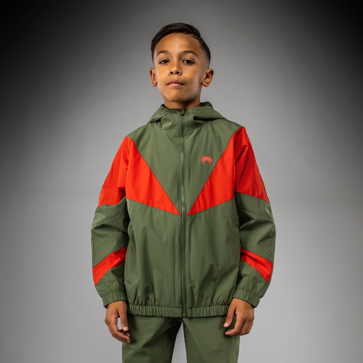 Venum Vectra Kids Track Jacket - Army Green/Orange