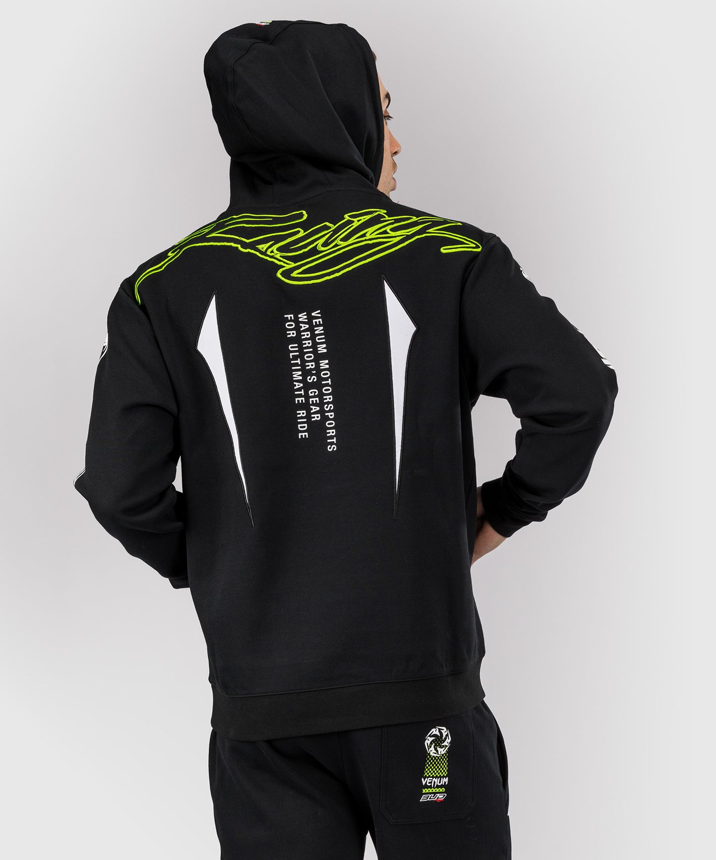 Venum x Bud Racing Men’s Hoodie - Black/White/Lime Green