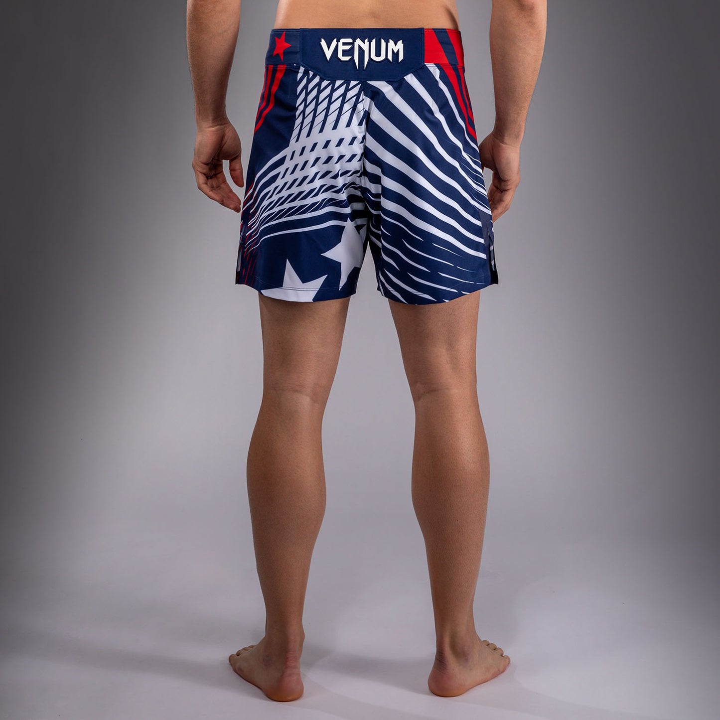 Men's Official UFC Freedom 250 by Venum Blue Personalized Authentic Fight Night Short Fit Fight Short
