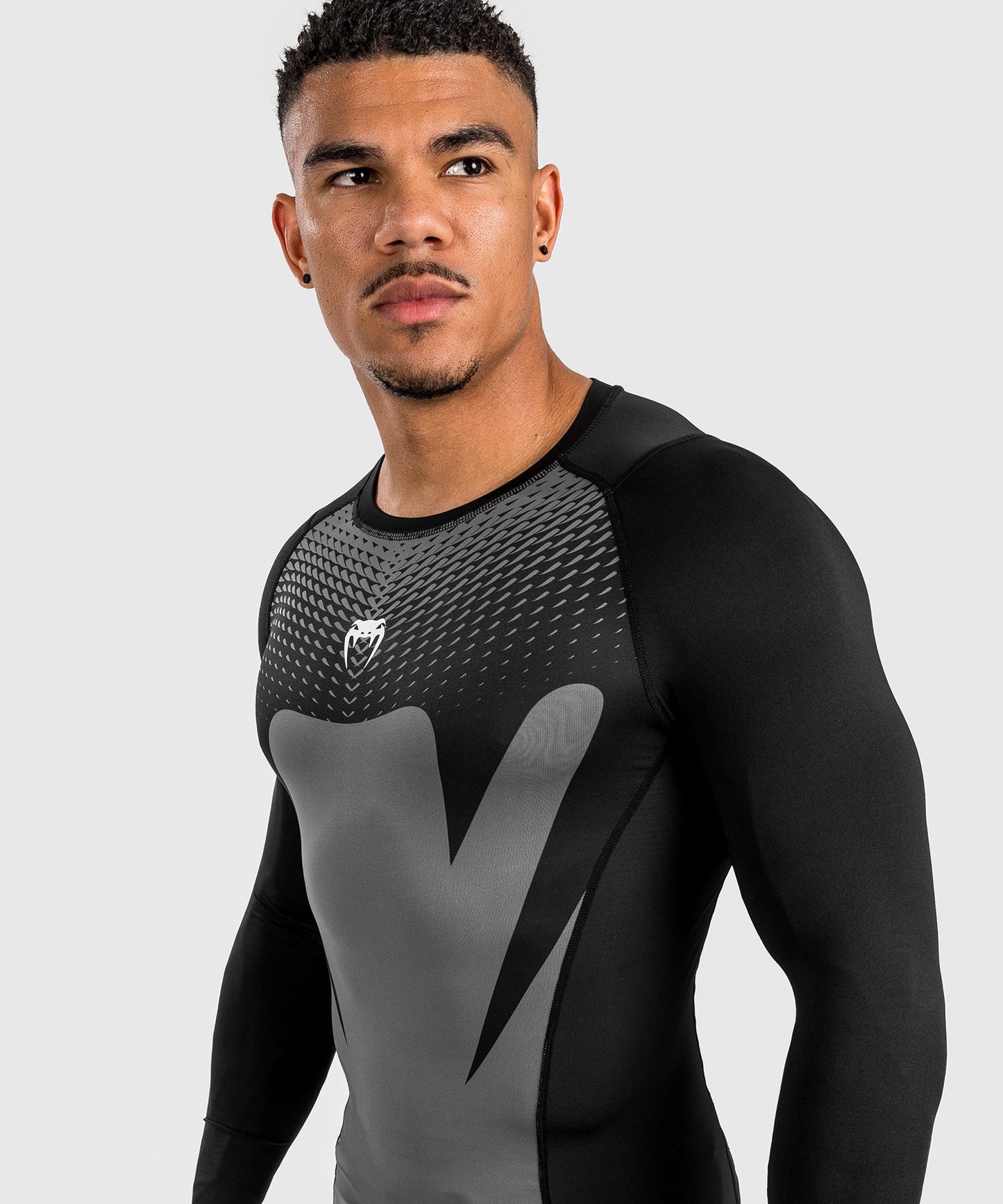 Venum Attack Men's Long Sleeve Rashguard - Black/Grey