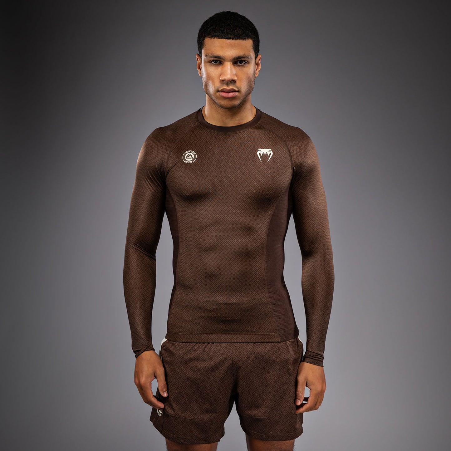 Venum x Roger Gracie Academy Long Sleeve Rashguard - Dark Brown