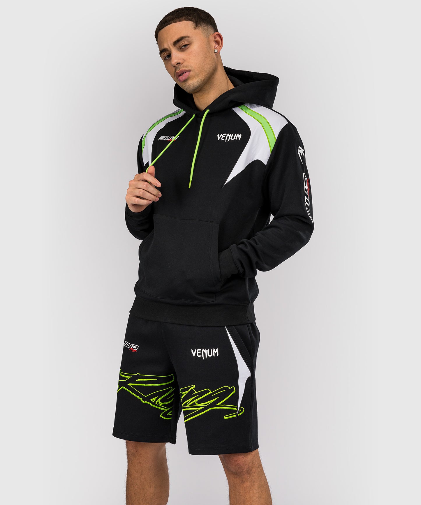 Venum x Bud Racing Men’s Hoodie - Black/White/Lime Green