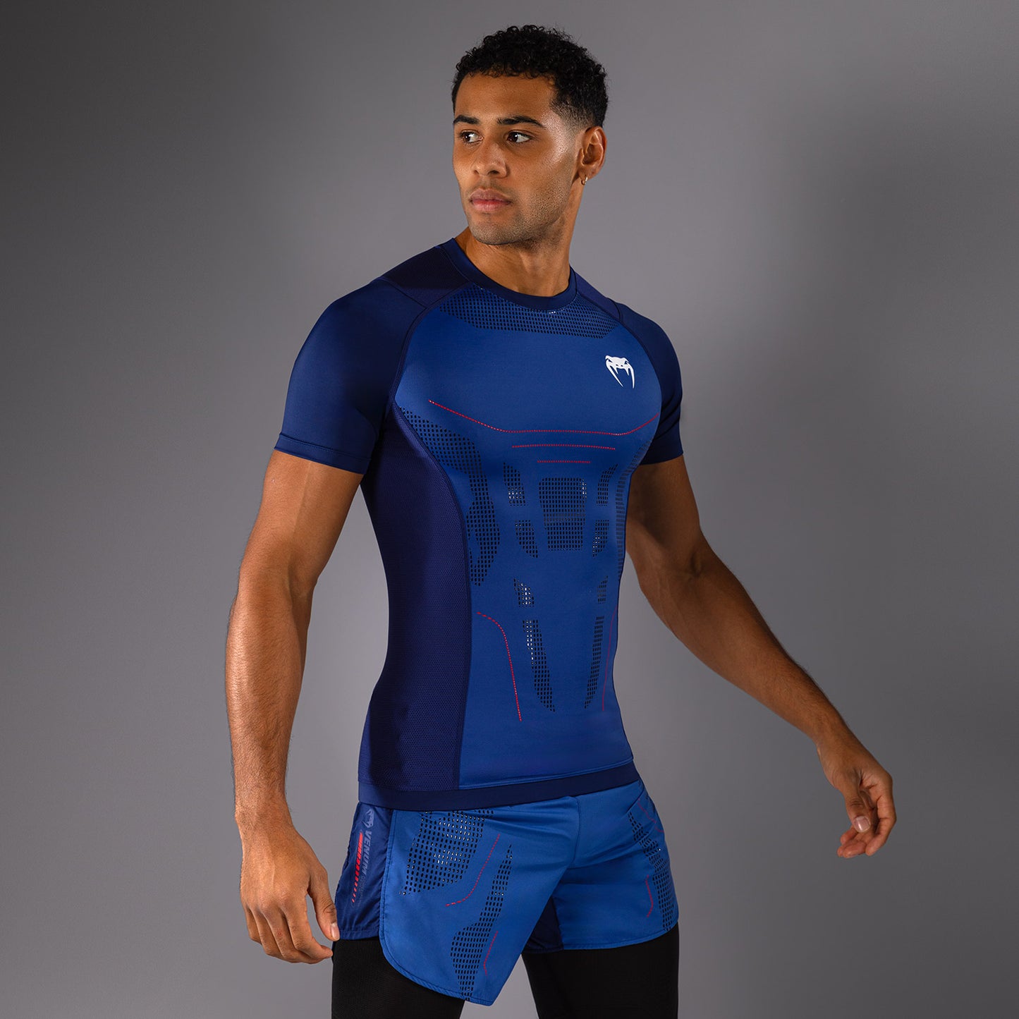 Venum Technical 3.0 Short Sleeve Rashguard - Night Blue