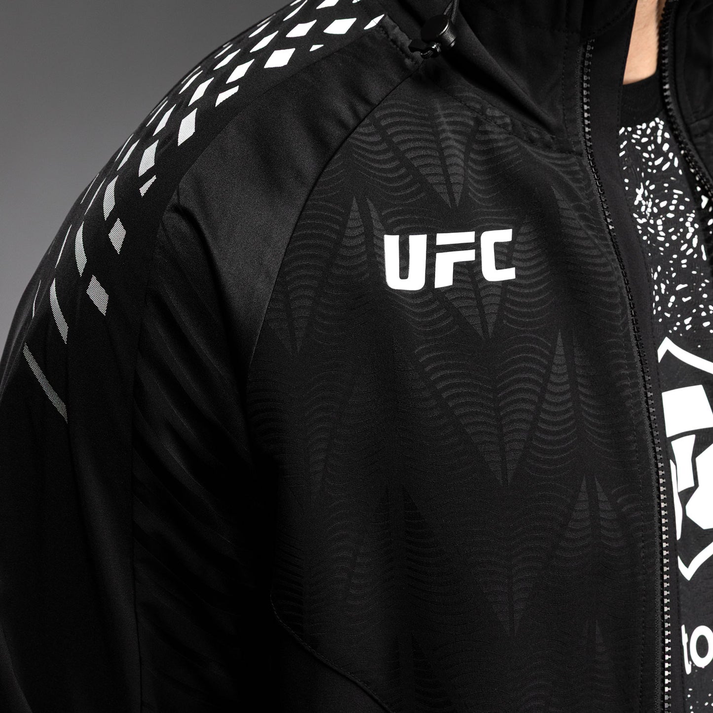 Men’s UFC Zenith by Venum Black Authentic Fight Night Walkout Hoodie Personalized