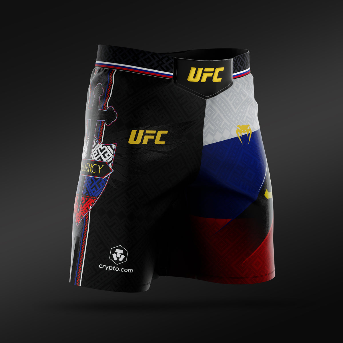 Venum UFC Unrivaled by Venum Petr Yan Men's Long Fit Fight Shorts – Black
