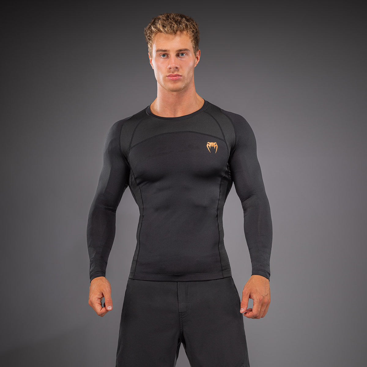 Venum G-Fit Revolution Long Sleeve Rashguard - Black/Copper