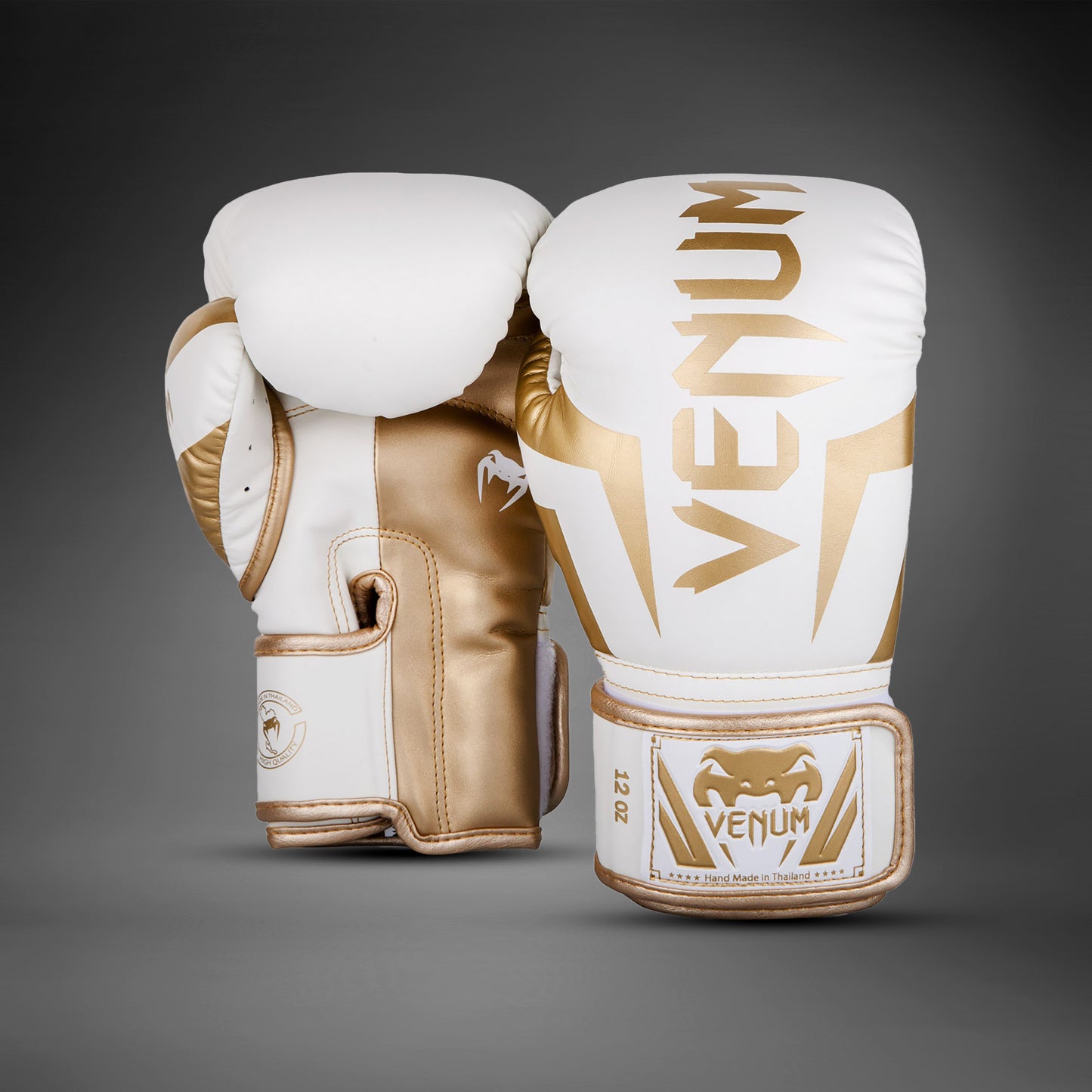 Venum Elite Boxing Gloves - White/Gold