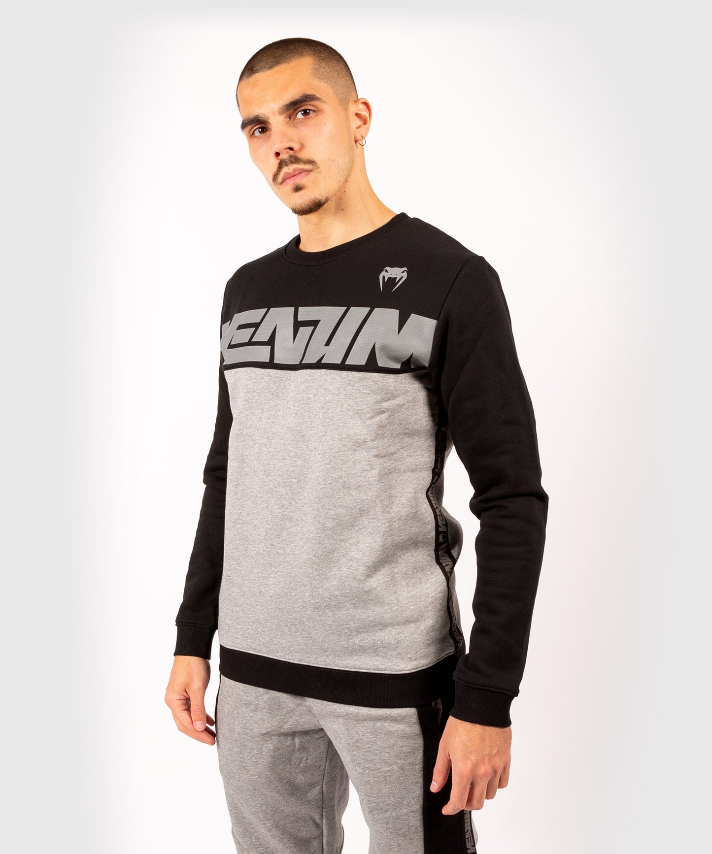 Venum Connect Crewneck Sweatshirt - Black/Dark heather Grey