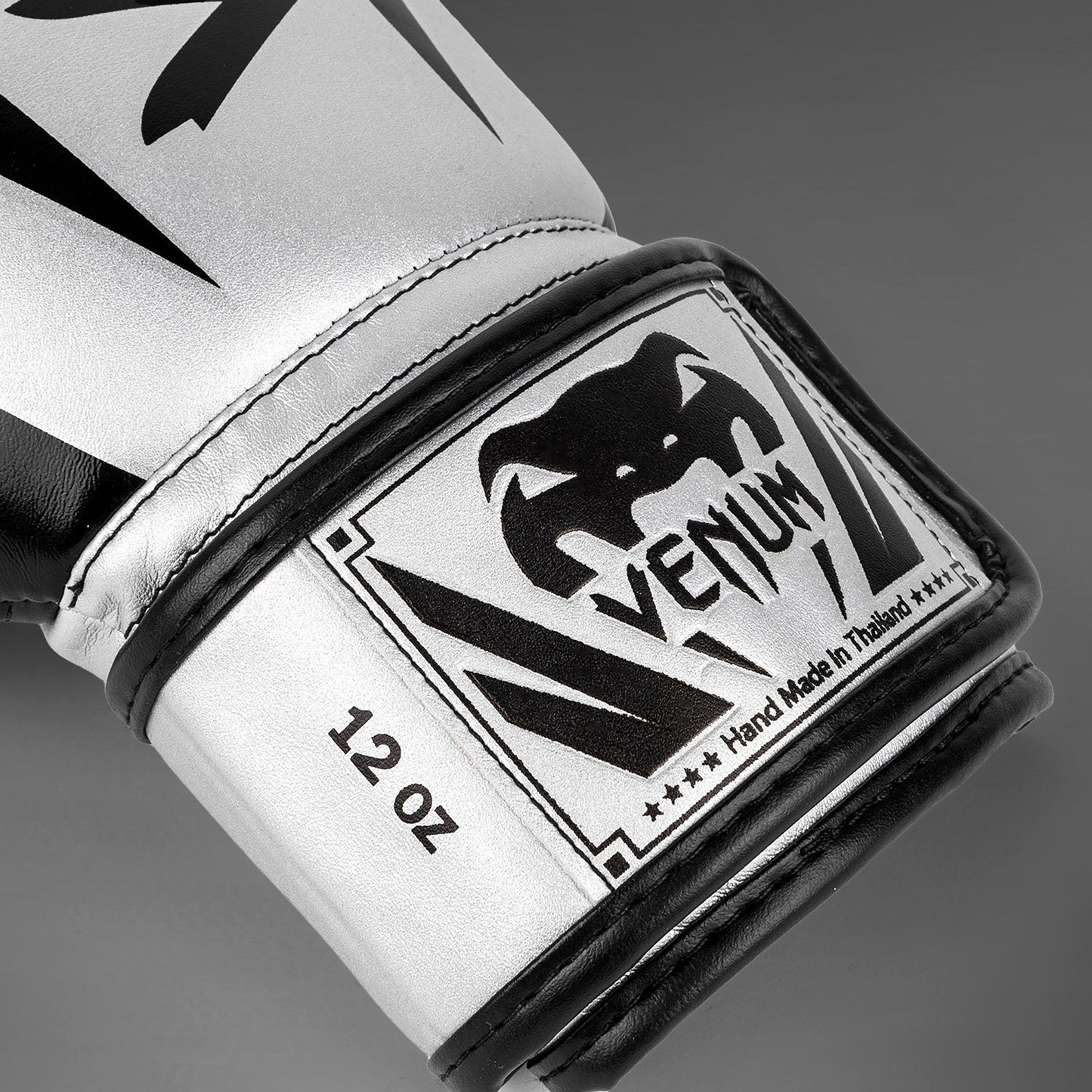 Venum Elite Boxing Gloves - Silver/Black