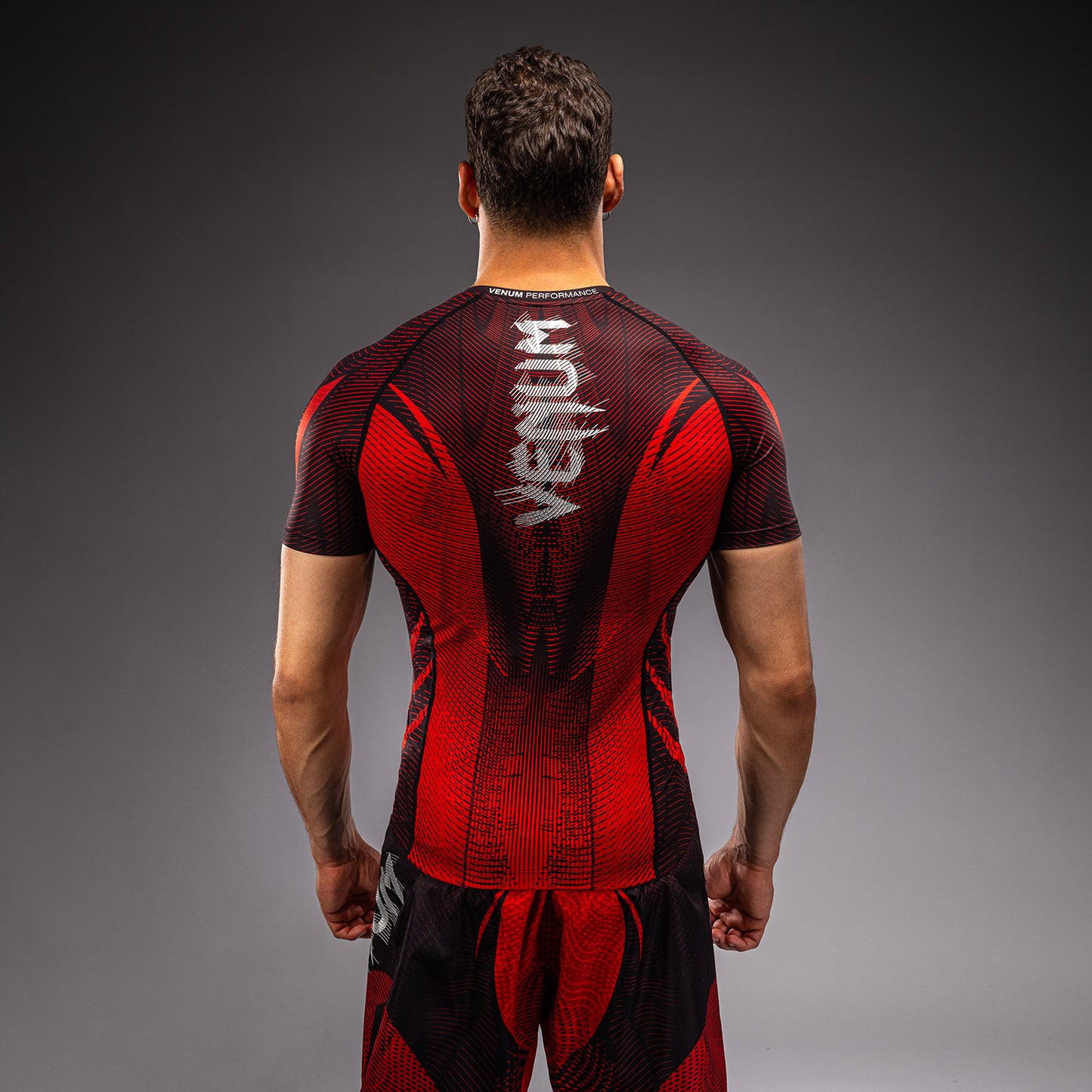 Venum Galactic 3.0 Short Sleeve Rashguard - Red/Silver