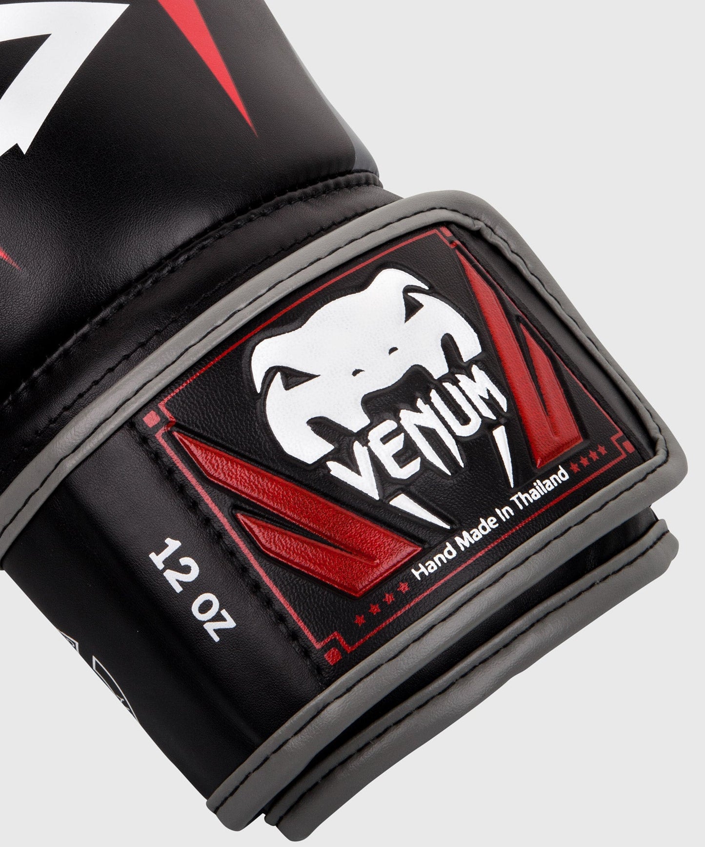 Venum Elite Boxing Gloves - Black/Red/Grey
