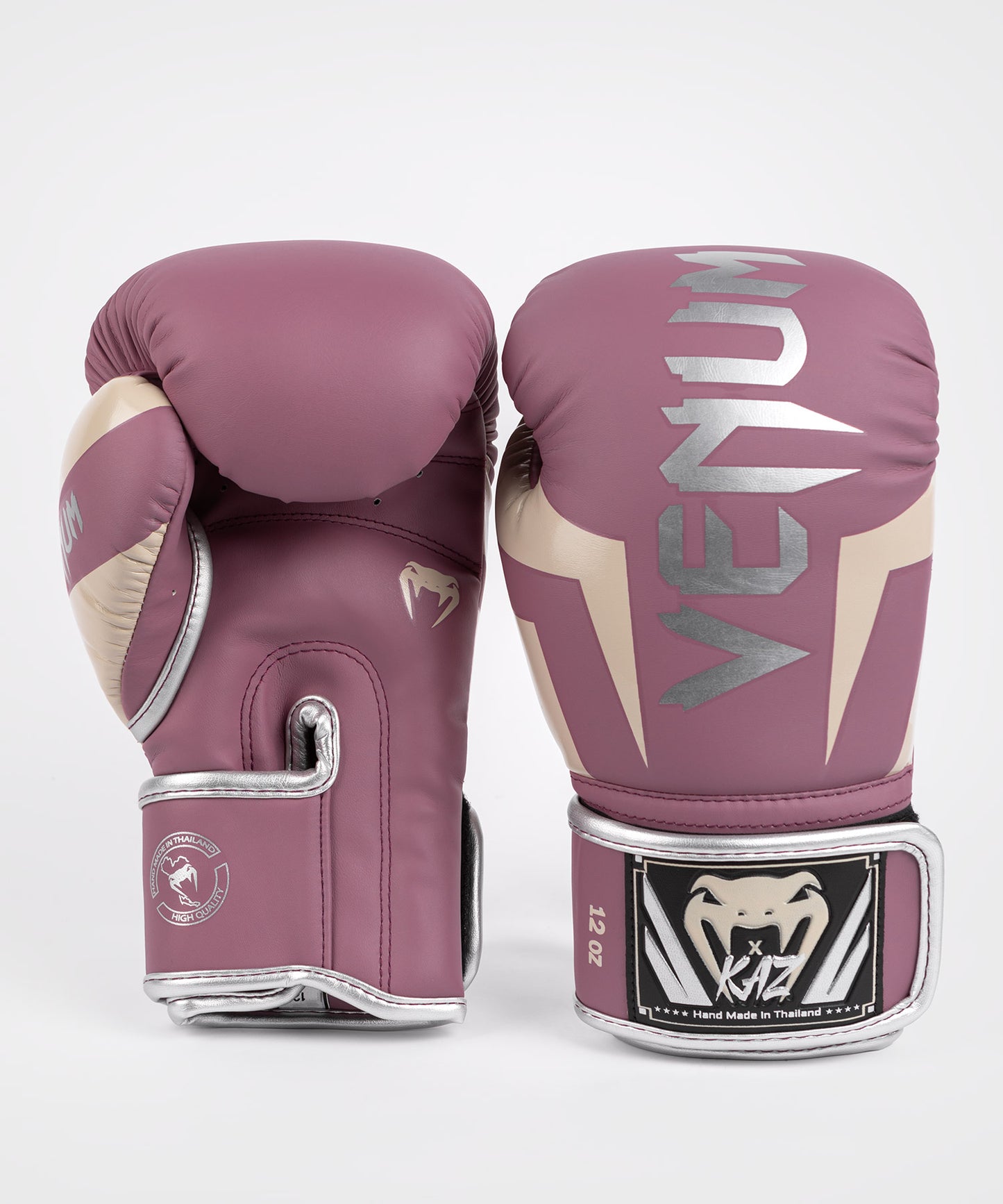 Kaz x Venum Boxing Gloves - Dusky Orchid/Silver