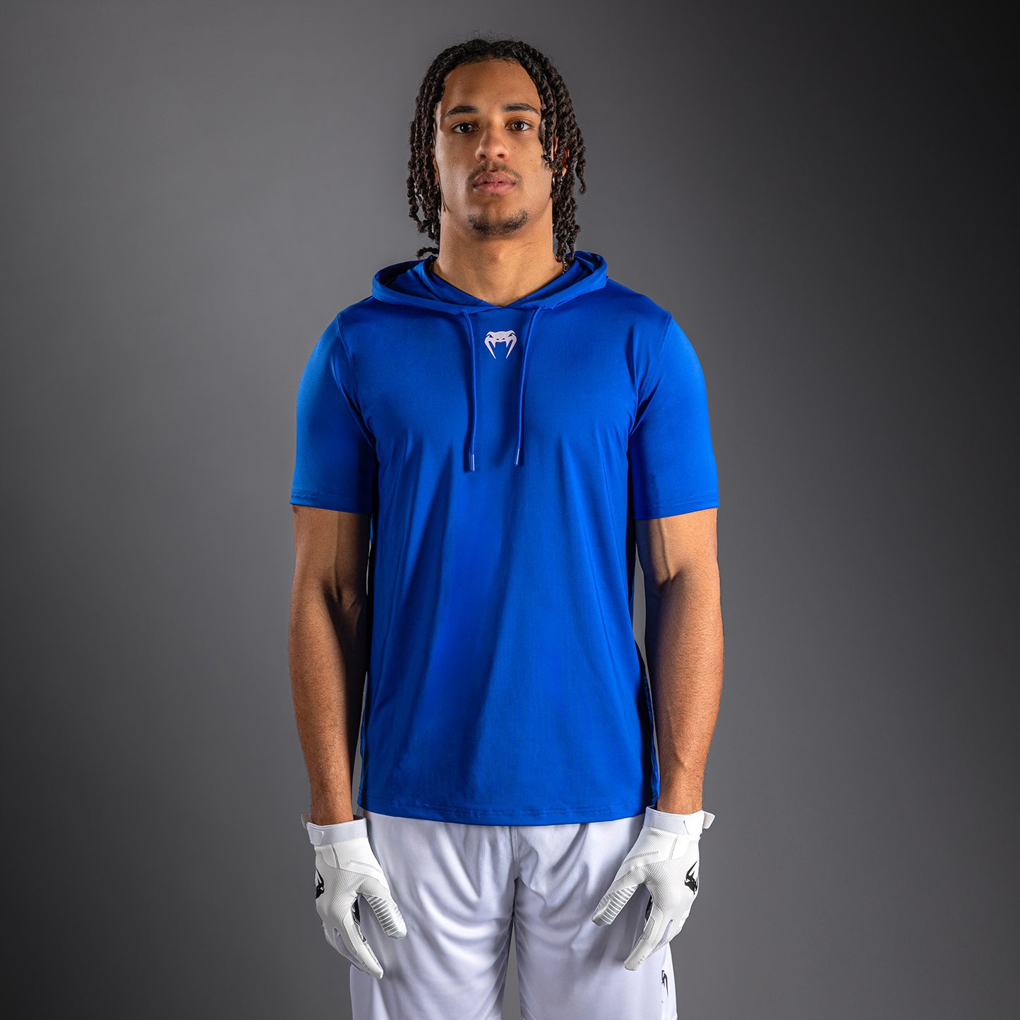 Venum Elite Short Sleeve Dry-Tech Hoodie - Royal Blue