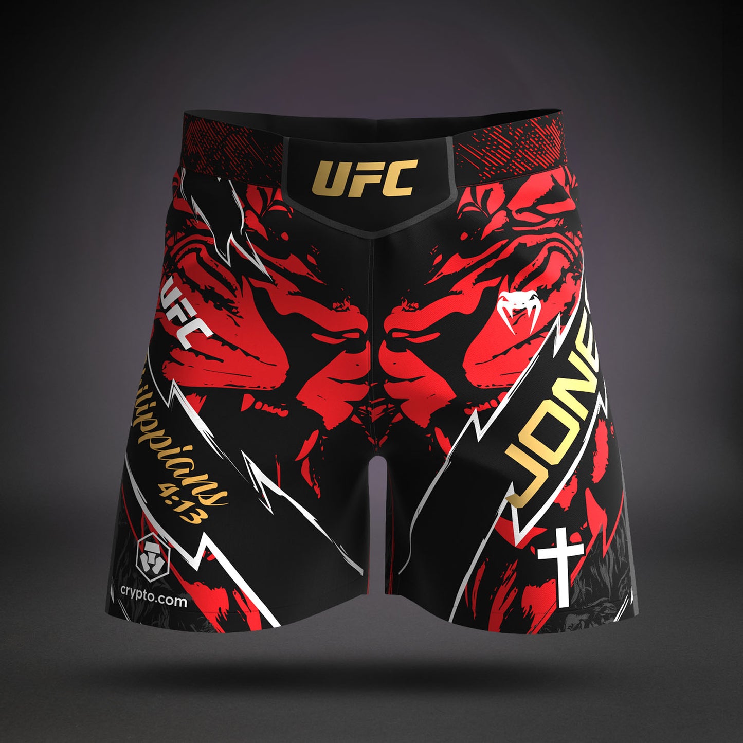 Men's UFC Unrivaled by Venum Red Jon Jones Short Fit Fight Short