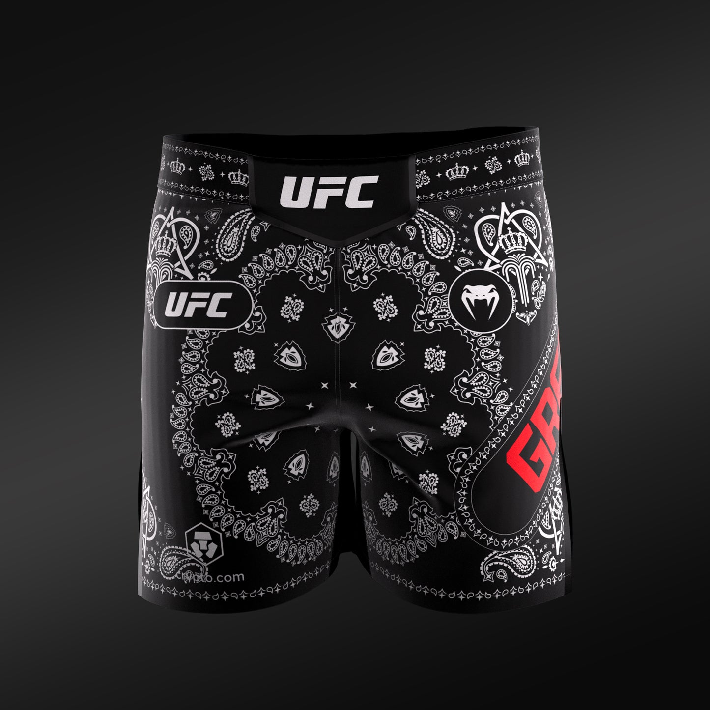 Men’s UFC Adrenaline Unrivaled by Venum Black King Green Short Fit Fight Short