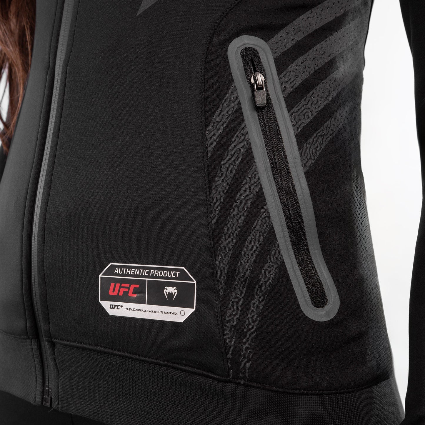 UFC Venum Authentic Fight Night Women's Walkout Hoodie - Black