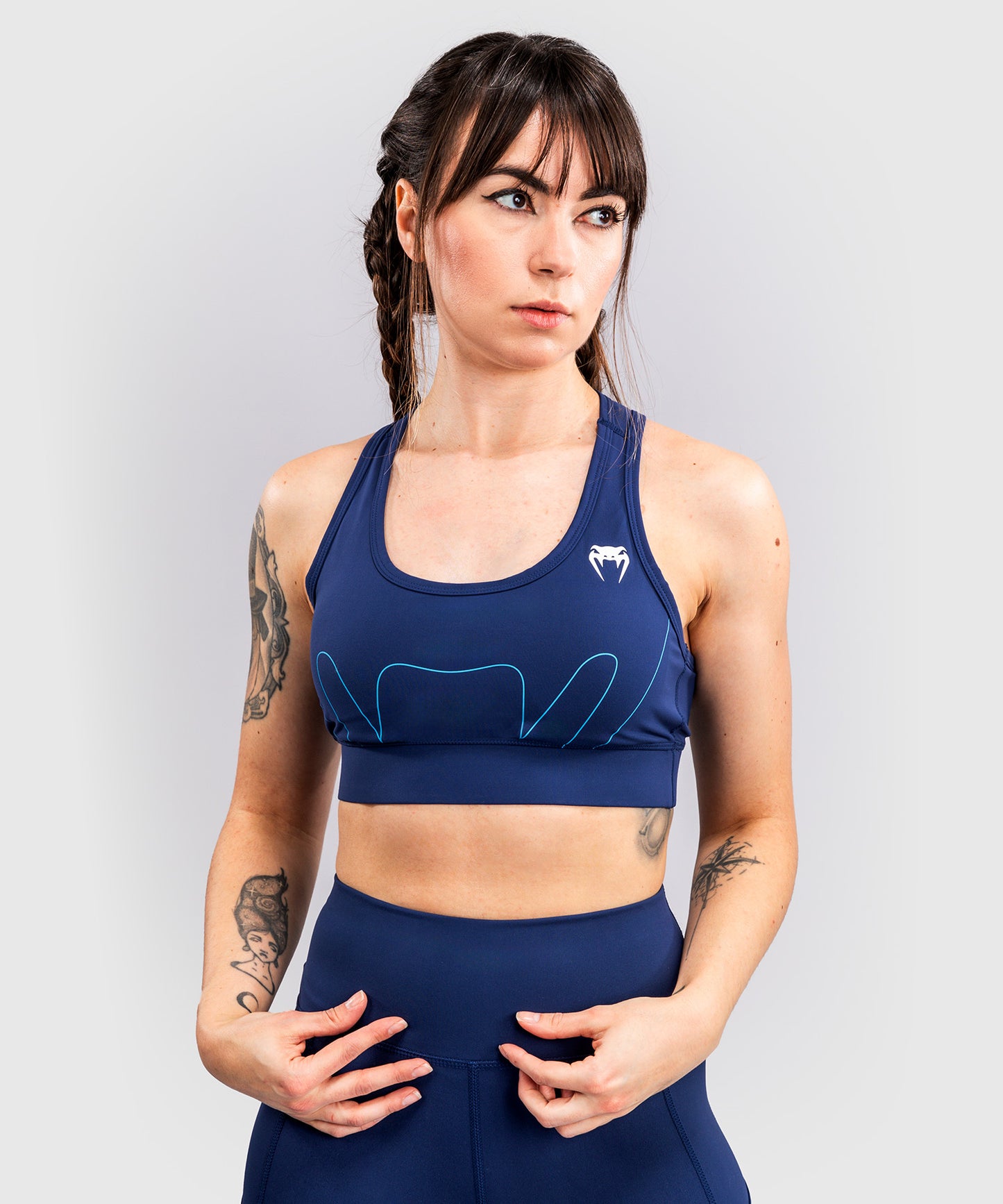 Venum x Top Rank Original Women's Sports Bra - Navy Blue