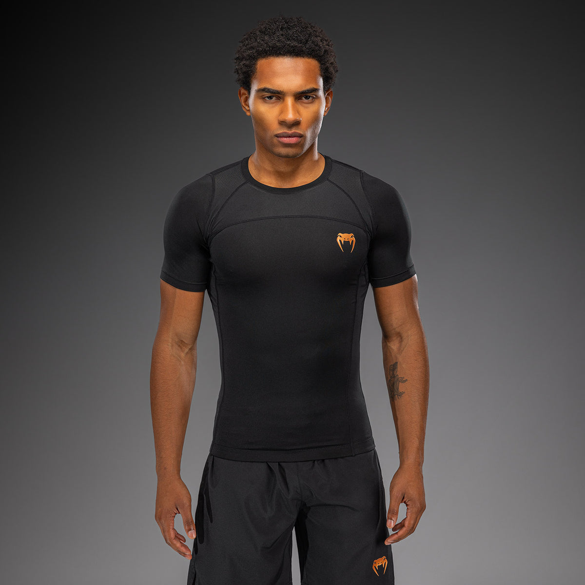 Venum G-Fit Revolution Short Sleeve Rashguard - Black/Copper
