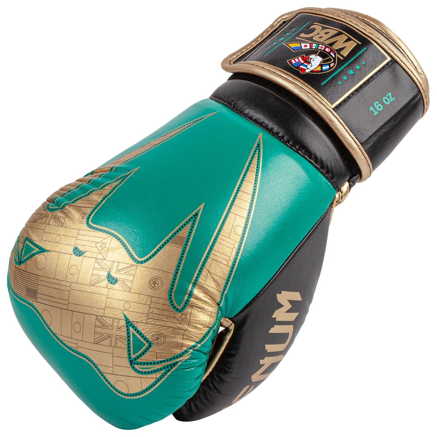 Venum Giant 2.0 Pro Boxing Gloves WBC Limited Edition - Velcro - Green Metallic/Gold