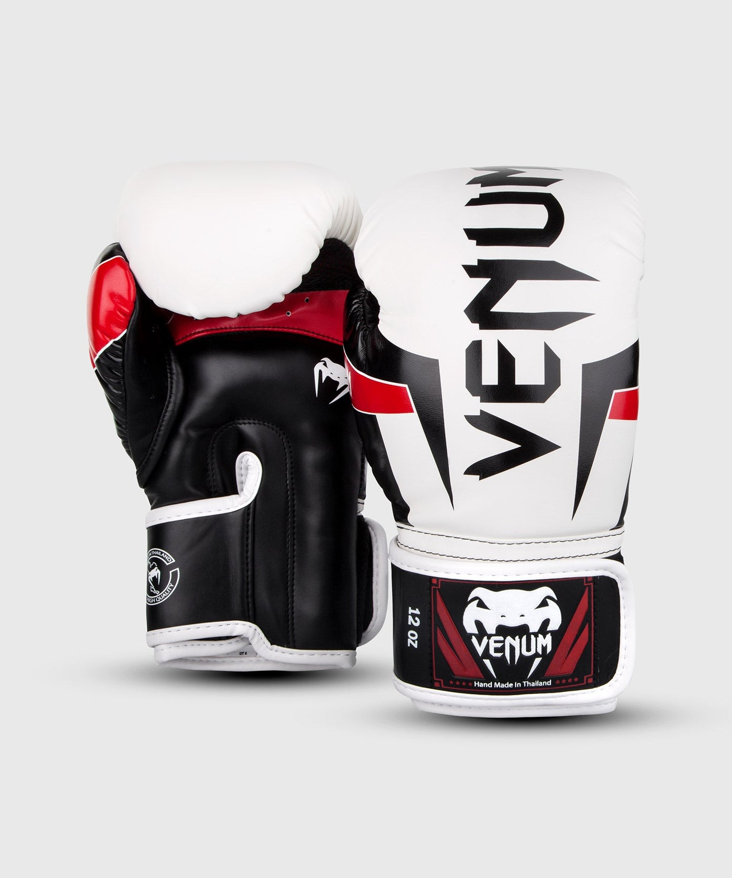 Venum Elite Boxing Gloves - White/Black/Red