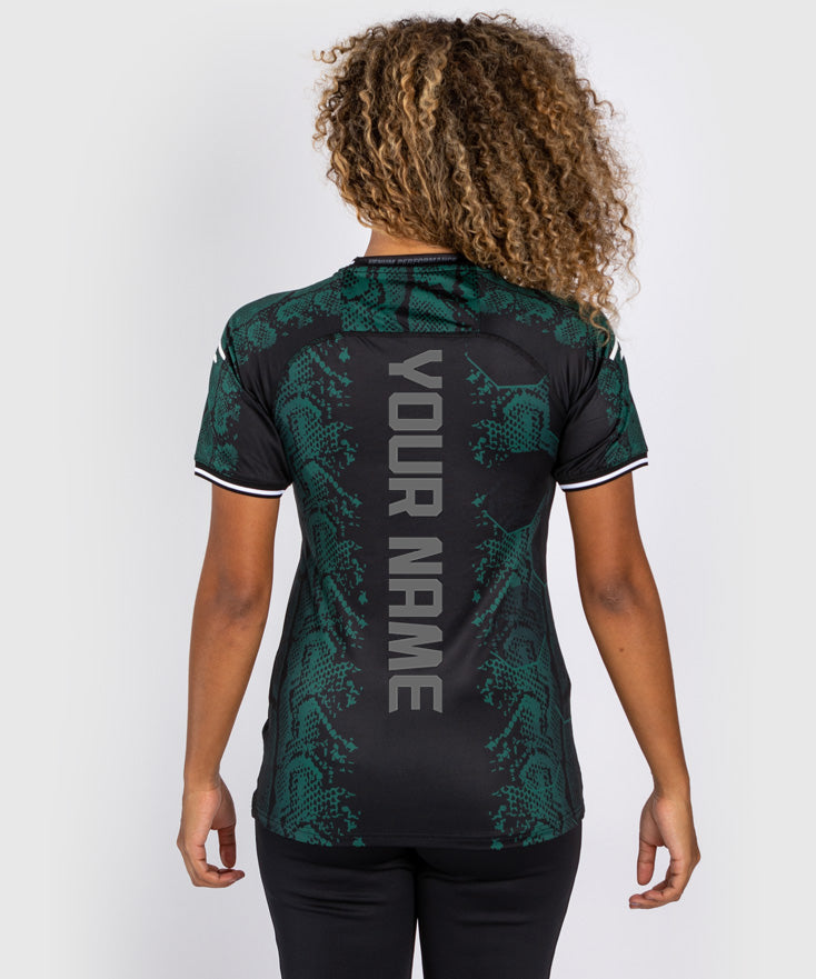 UFC Adrenaline by Venum Personalized Authentic Fight Night Women’s Walkout Jersey - Emerald Edition - Green/Black