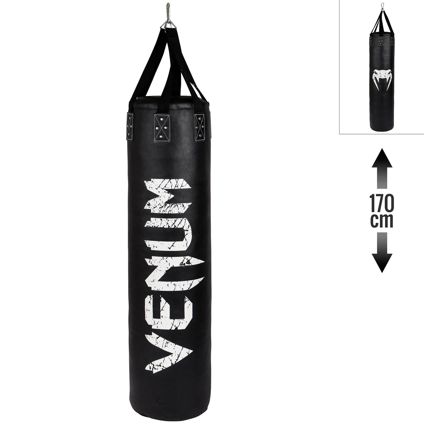 Venum Challenger Punching Bag - Black - 170 cm - Filled