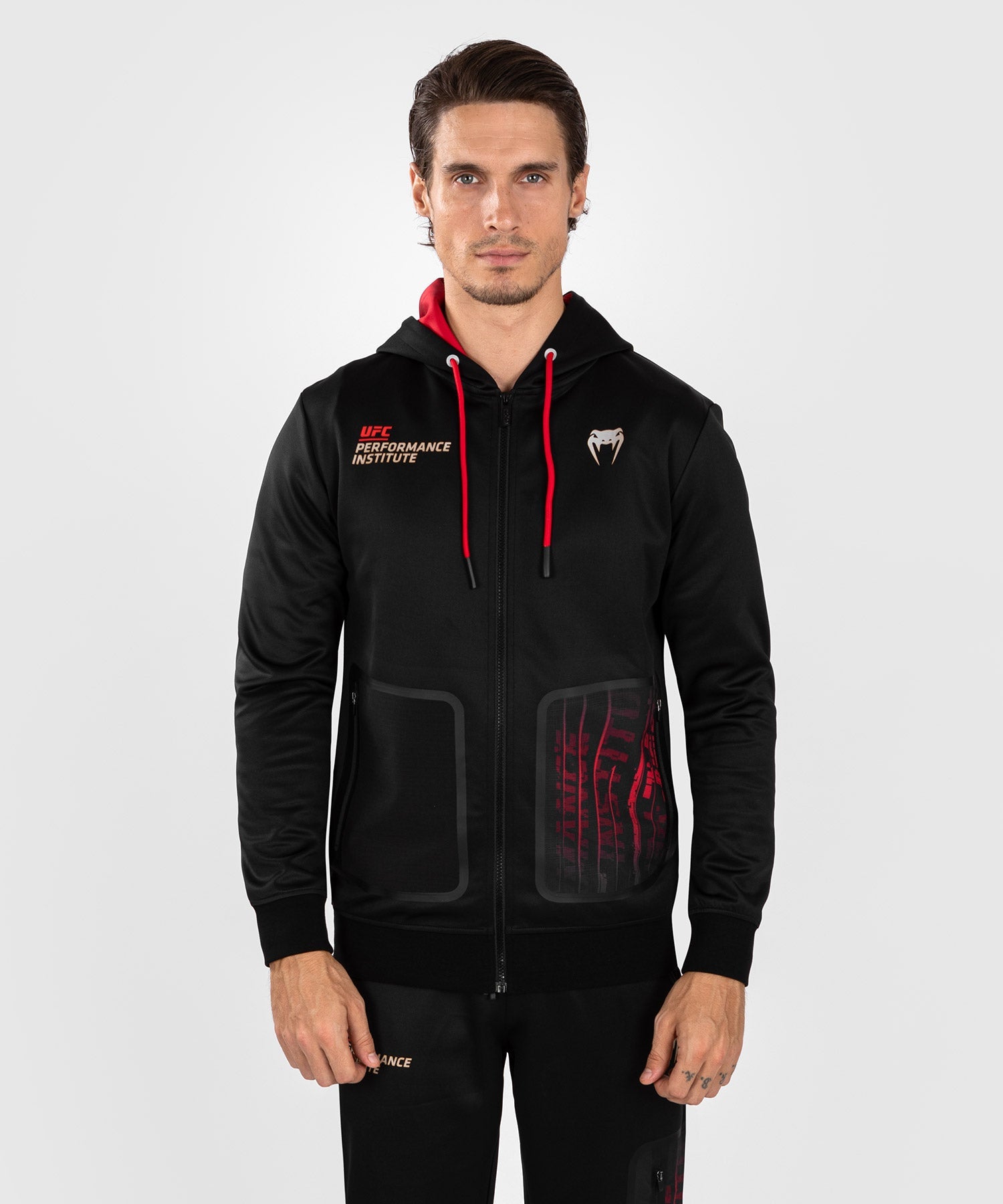 UFC Venum Performance Institute 2.0 Men s Zip Hoodie Black Red