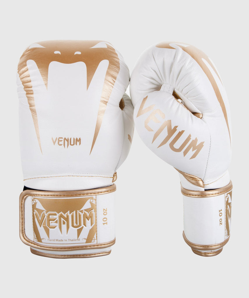 Venum Giant 3.0 Boxing Gloves Nappa Leather White Gold Venum United Kingdom