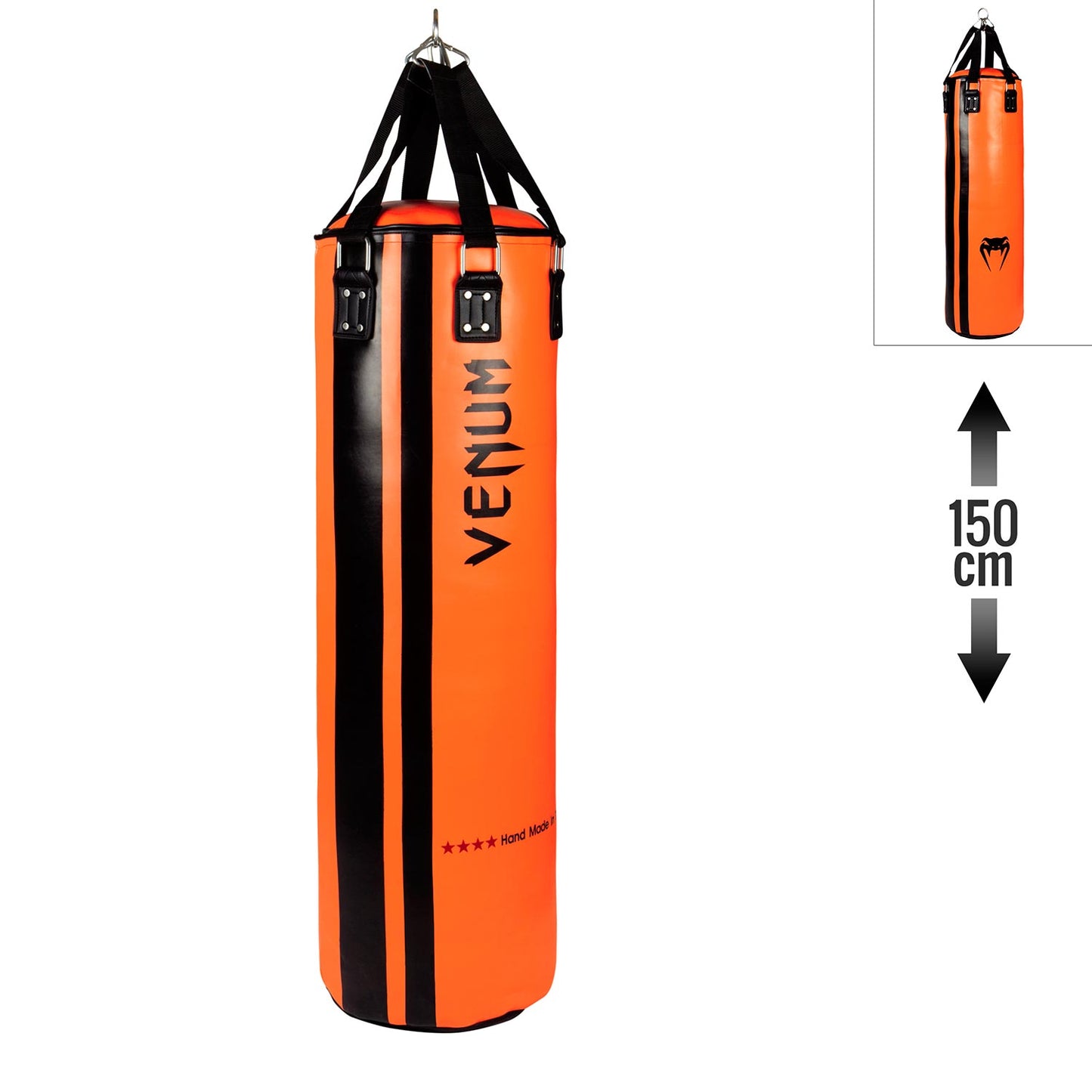 Venum Hurricane Punching Bag - Filled - 150 cm - Black/Orange