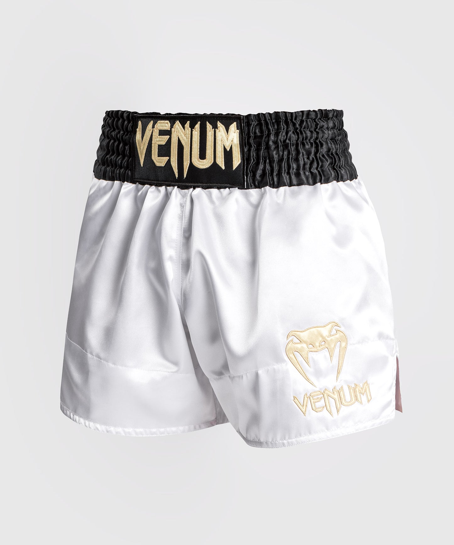 Venum Classic Muay Thaï Short - White/Black Gold