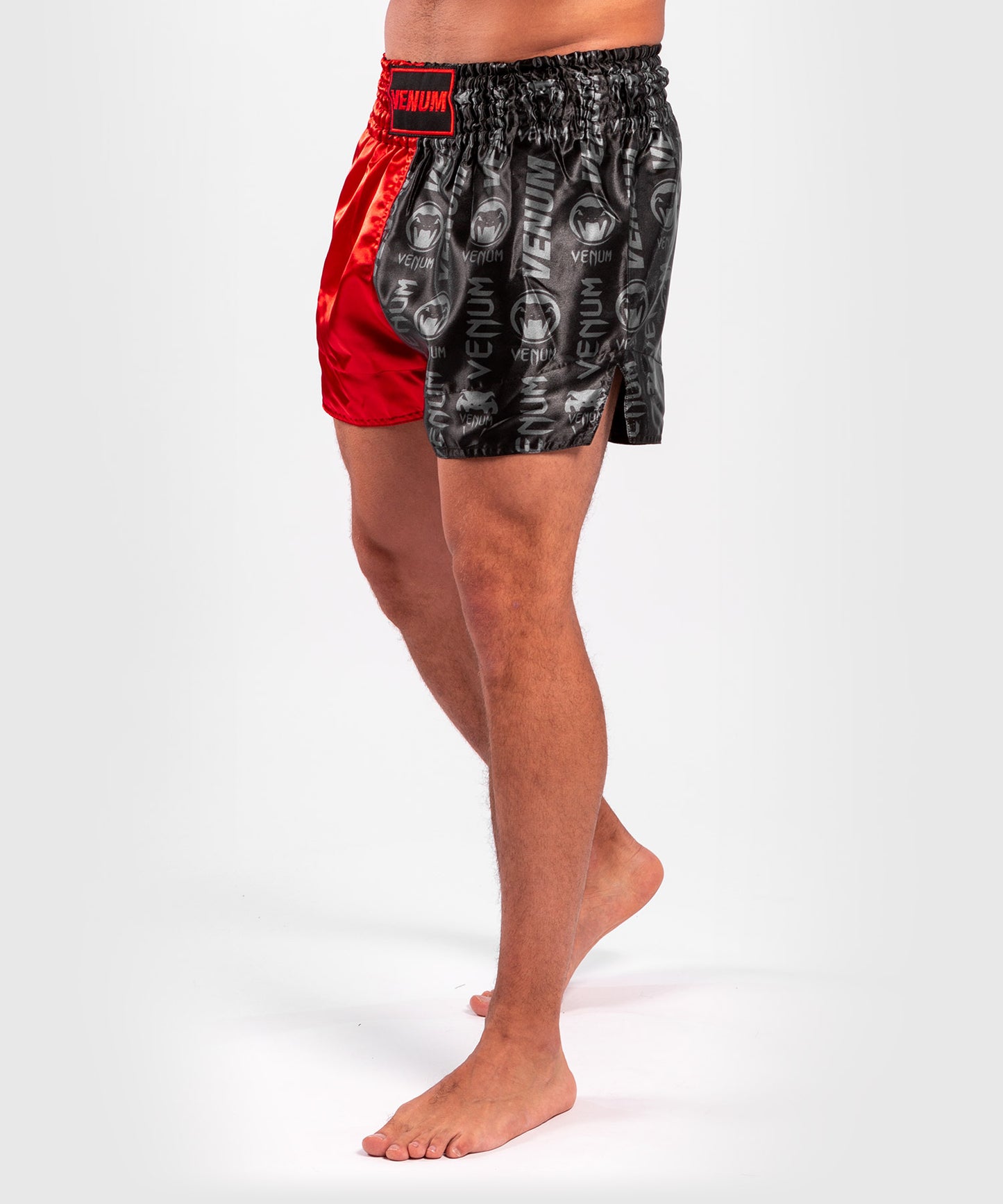 Venum Logos Muay Thai Shorts - Black/Red
