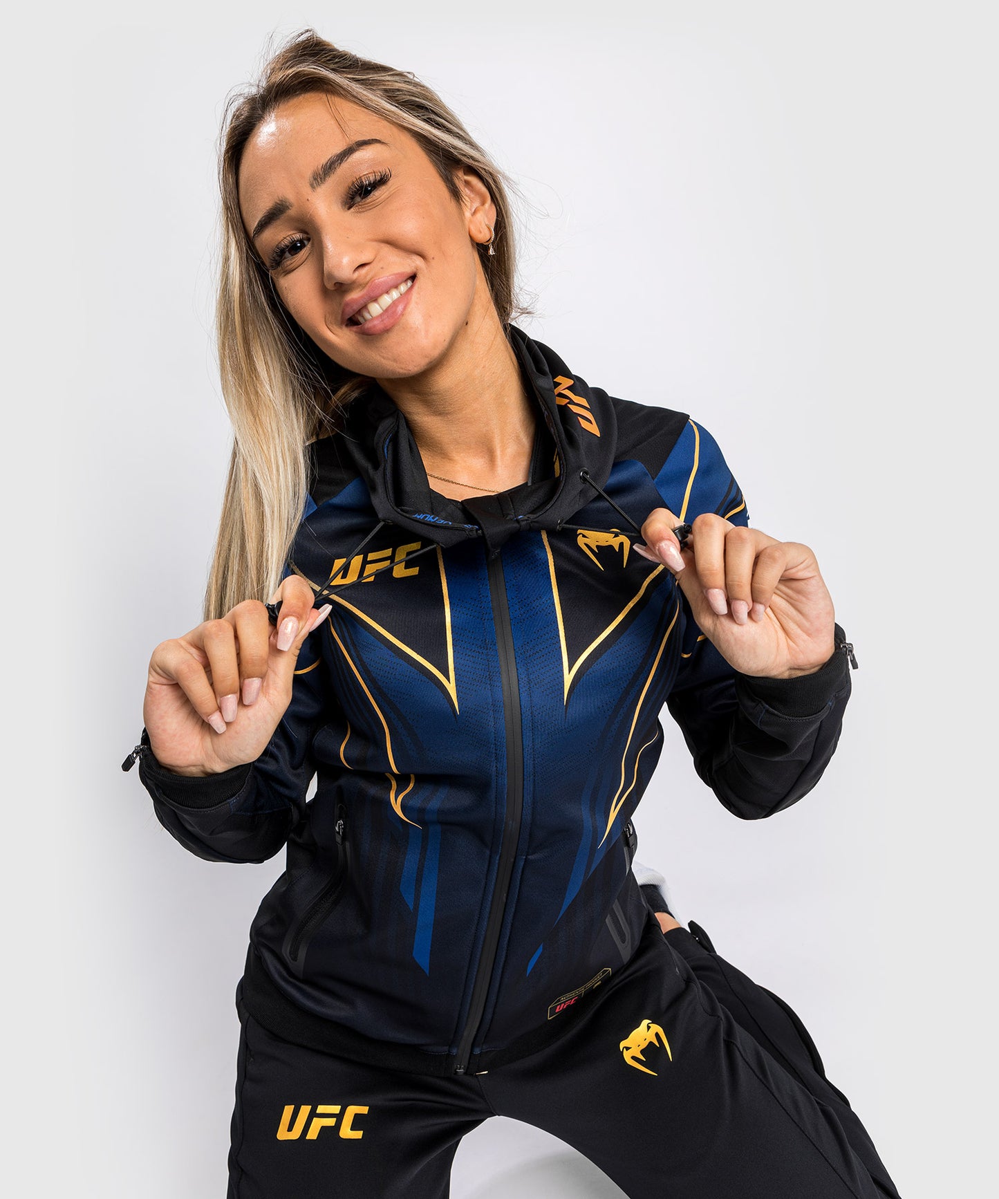 Ufc Authentic Fight Night 2.0 Kit By Venum Women's Walkout Hoodie - Midnight Edition - Champion
