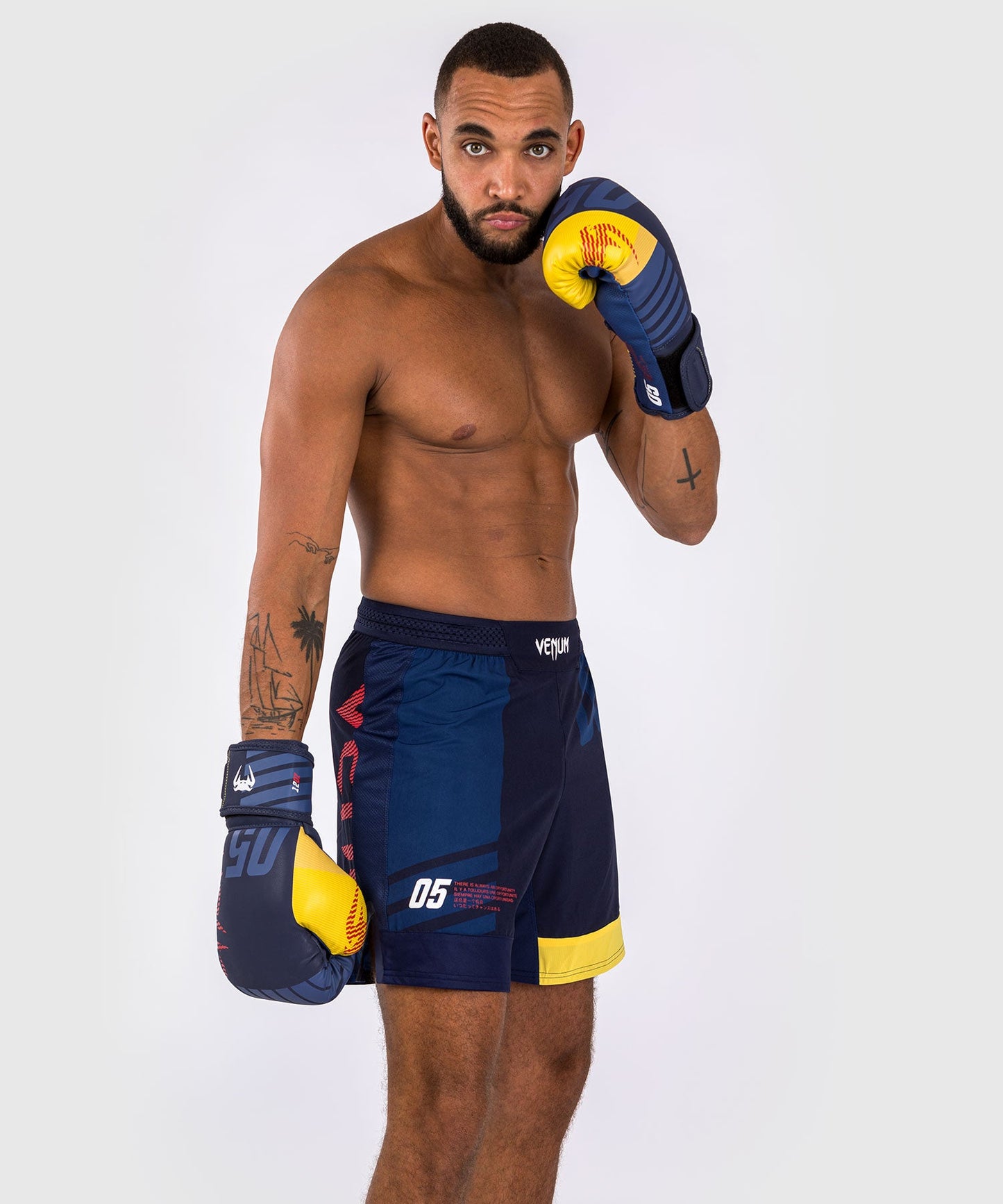 Short de Combat Venum Sport 05 - Bleu/Jaune - Shorts de MMA
