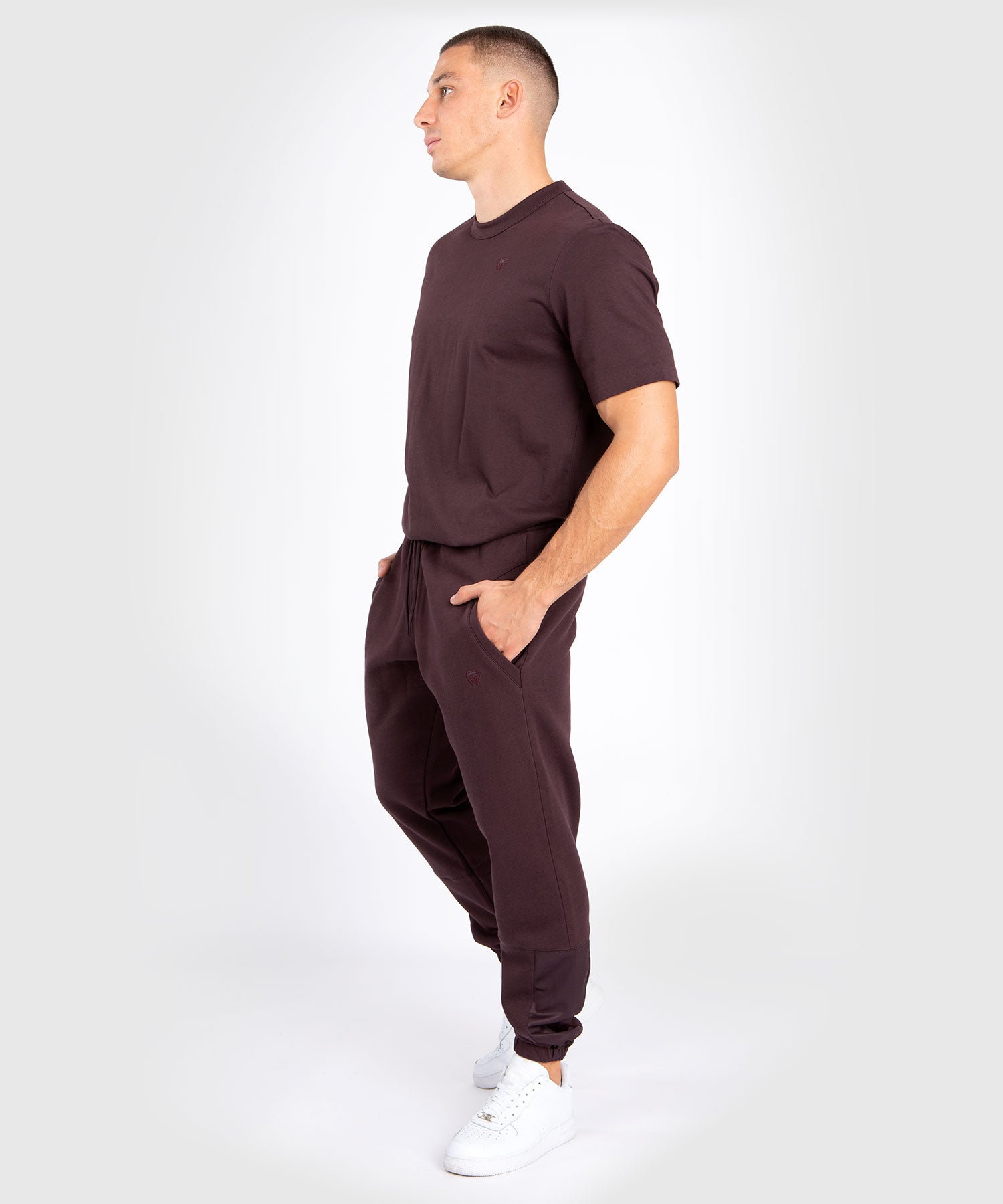 Dark brown jogger pants sales