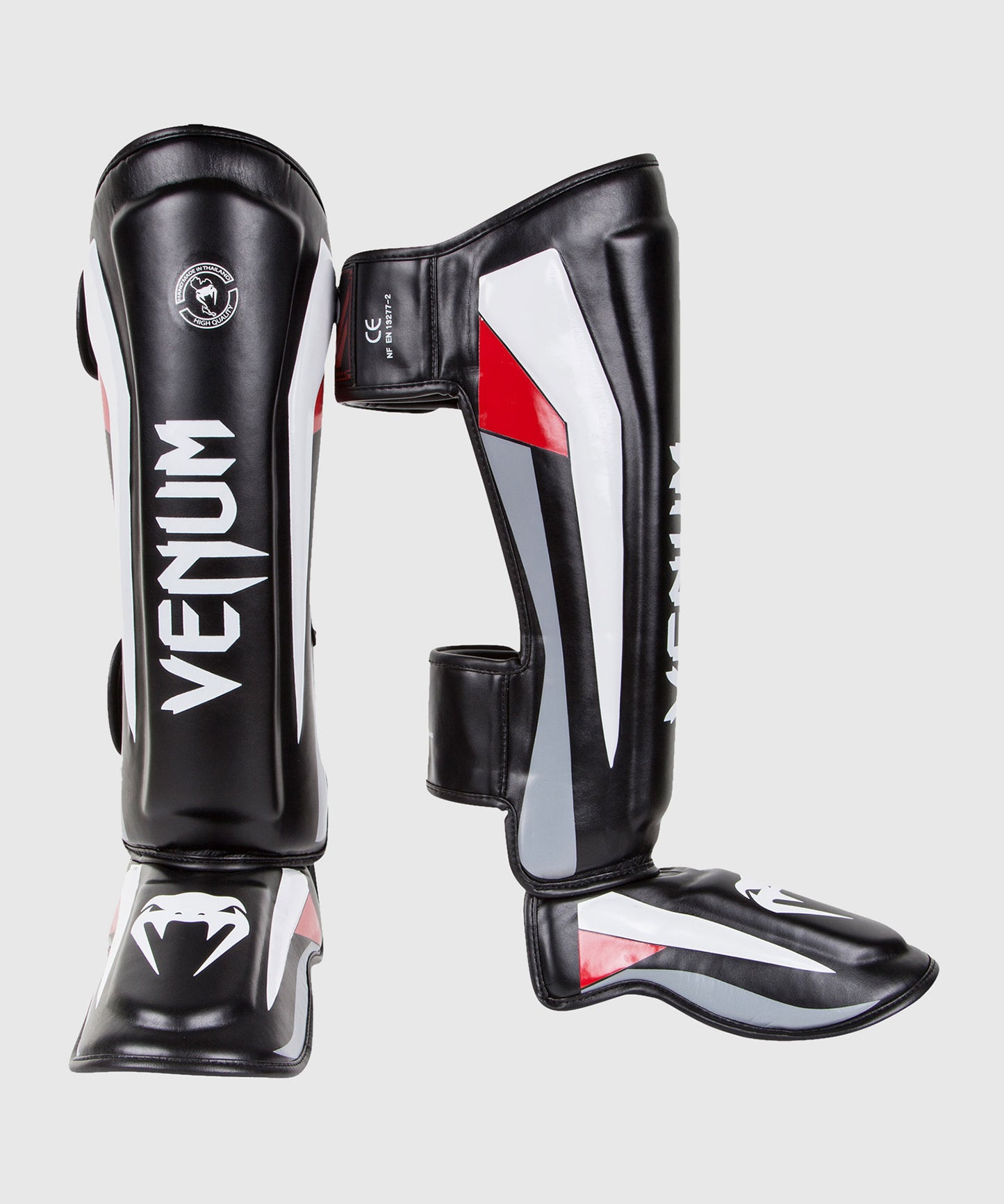 Venum Elite Standup Shin guards - Black/Red/Grey