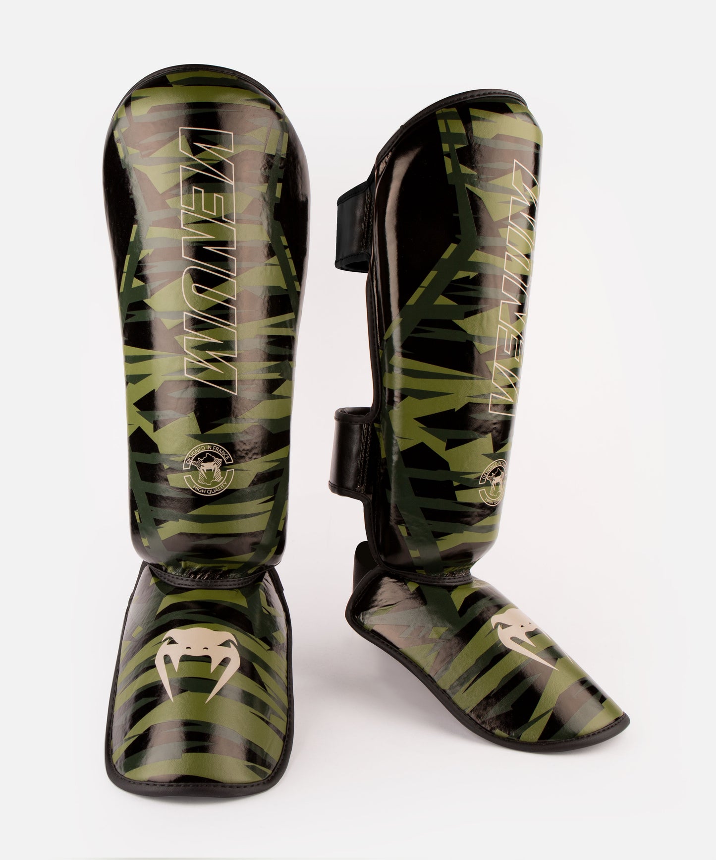 Venum Contender 2.0 Shin Guards - Khaki camo