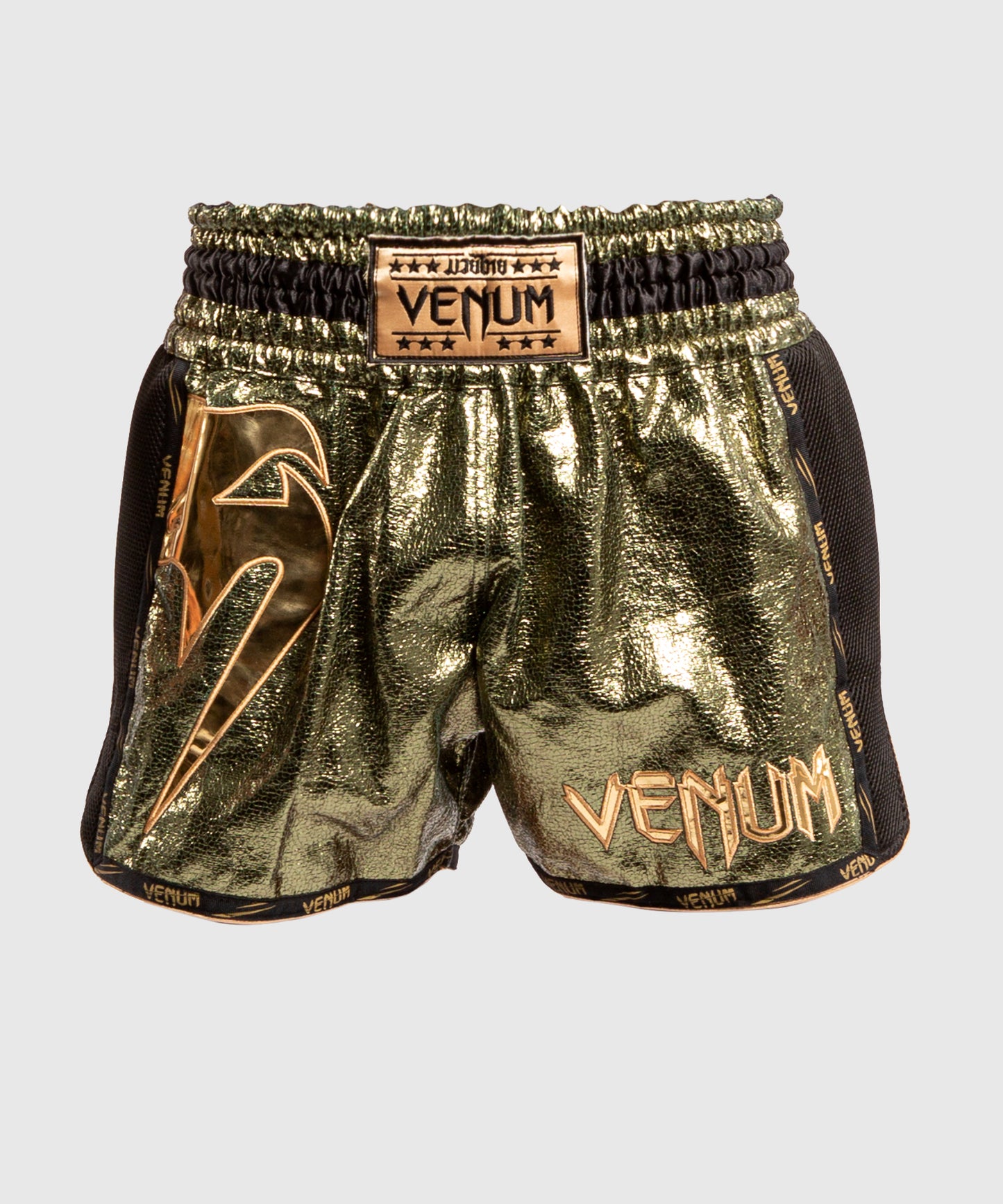 Venum Giant Foil Muay Thai Shorts - Khaki/Gold