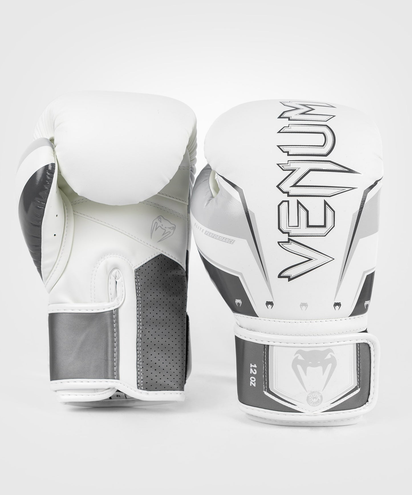 Venum Elite Evo Boxing Gloves - Grey/White
